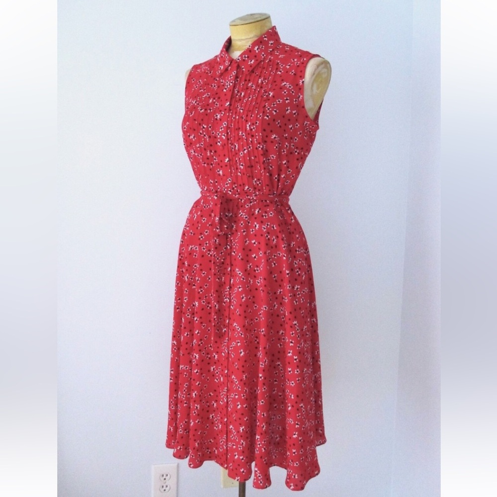 Nanette Lepore Red and Black Floral Dress